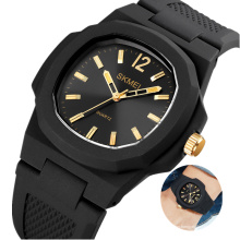 SKMEI 1717 marca personalizada relojes de cuarzo banda de silicona OEM hombres reloj de pulsera al por mayor